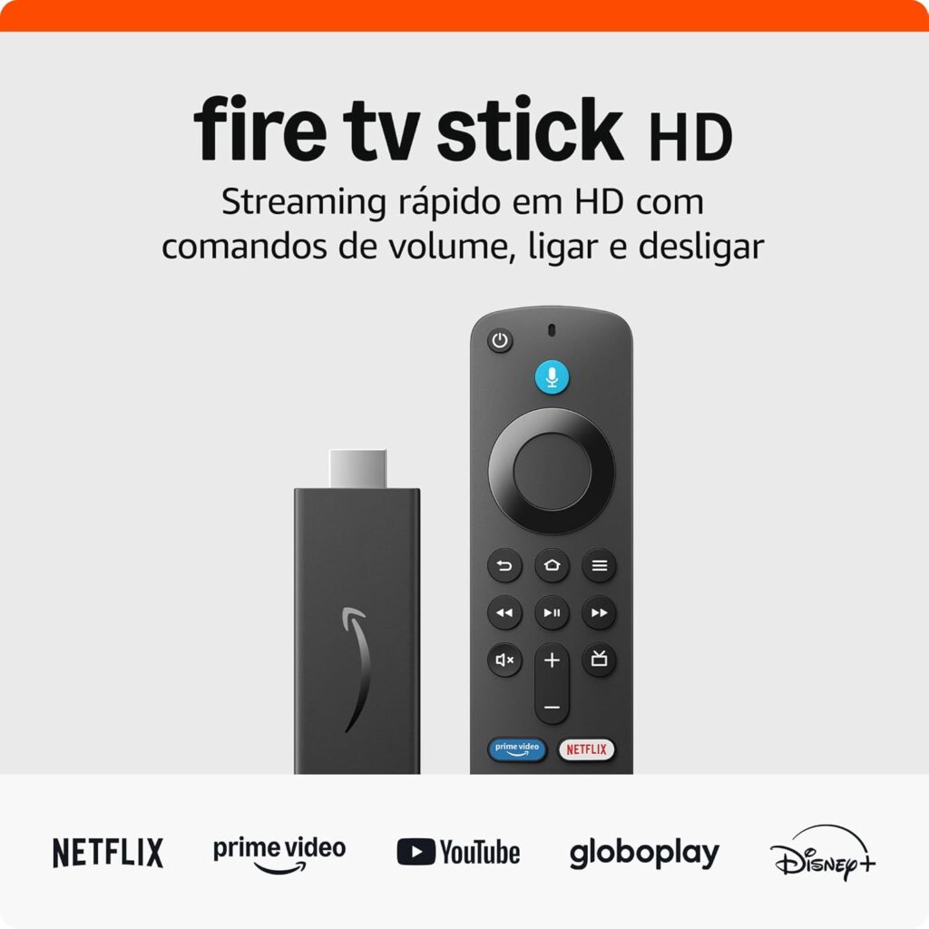 Fire TV Stick HD com Alexa – controle por voz e streaming em alta definição