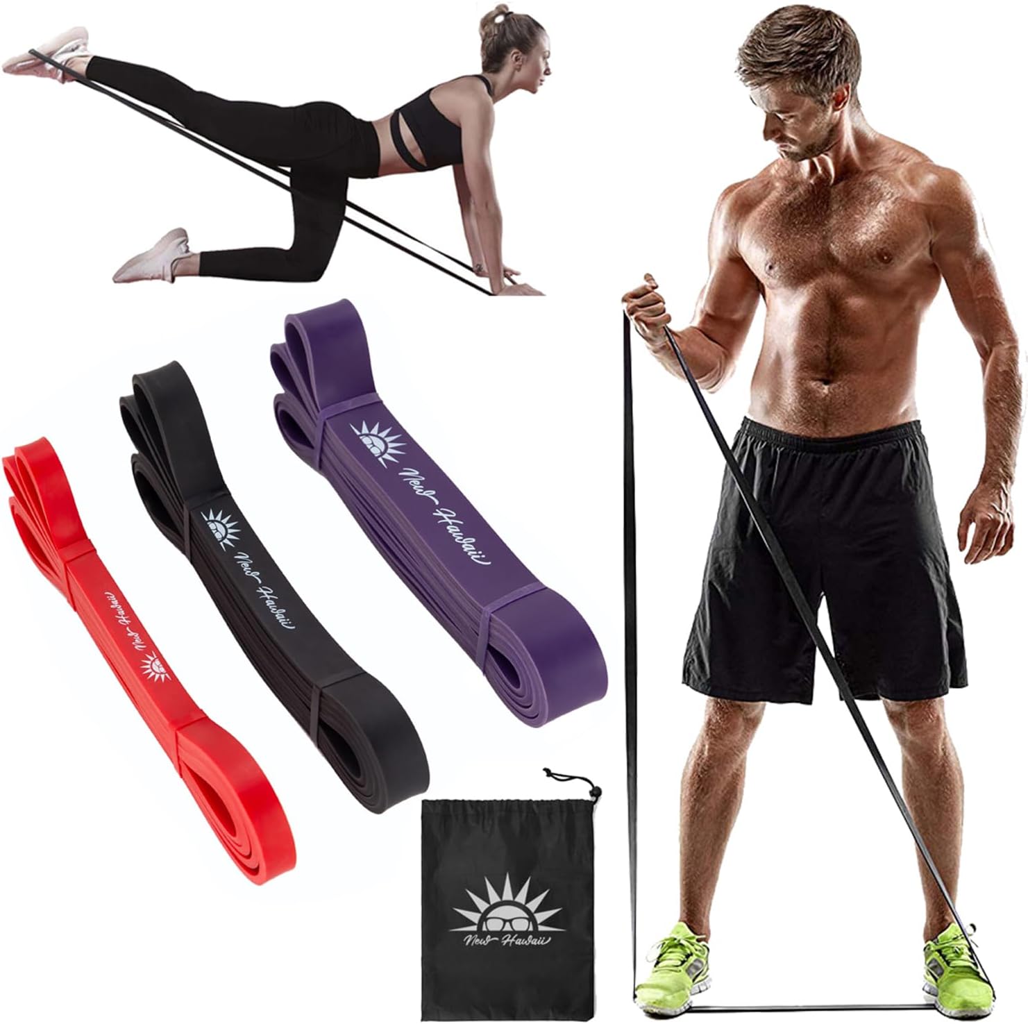 Kit 3 Elásticos Faixas Super Band para Exercícios